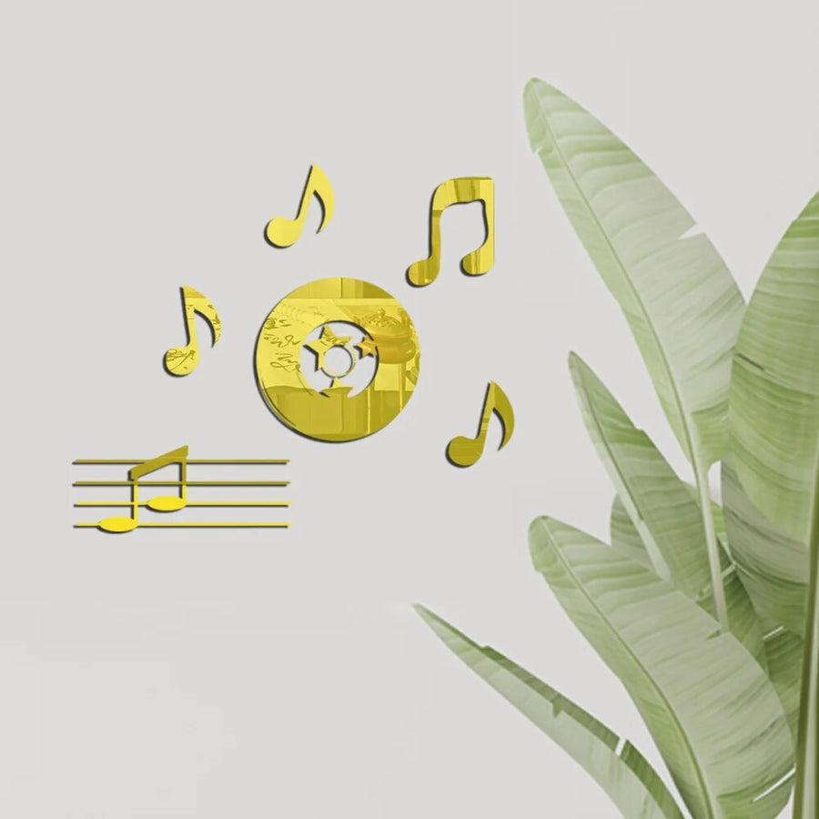 Creative Note Mirror Wall Sticker Set