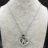 2 Pcs Music Note Heart Necklace