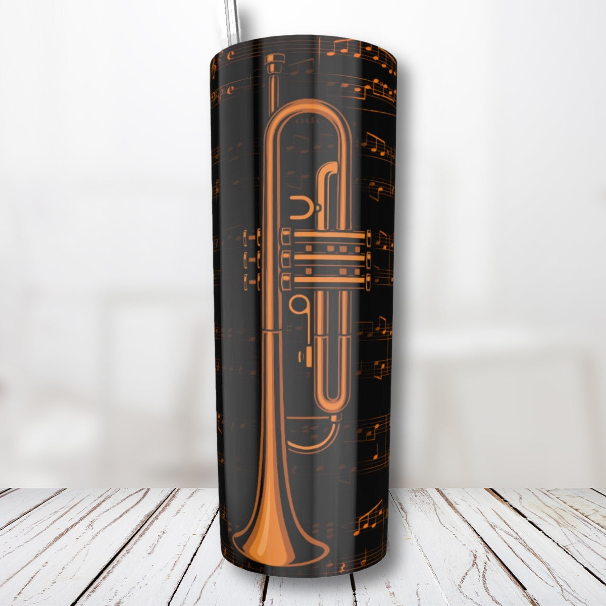 Trumpet Music Sheet Tumbler