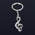 FREE - New key chain ring silver plated musical note