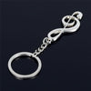 FREE - New key chain ring silver plated musical note - Artistic Pod