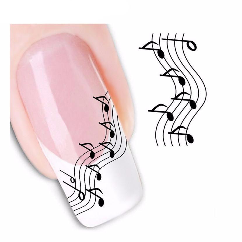 Music Note Water Transfer Nail Sticker