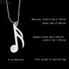 Silver/black Tone Music Notes Crystal Pendant