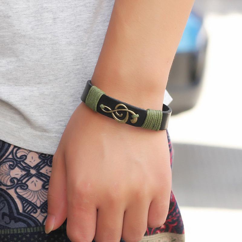 FREE - Treble Clef Leather Bracelet - Artistic Pod