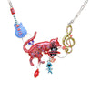 Cat Guitar Pendants Necklace