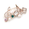 Free - Elegant Music Notes Brooch