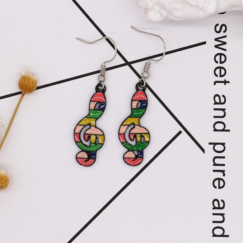 Free - Music Note Colorful Earrings