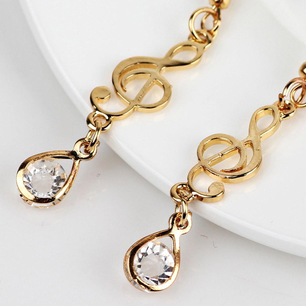 Music Note Crystal Earrings