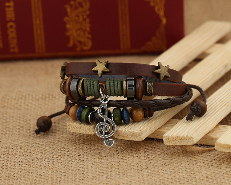 Adjustable Leather Treble Clef Bracelet - { shop_name }} - Review