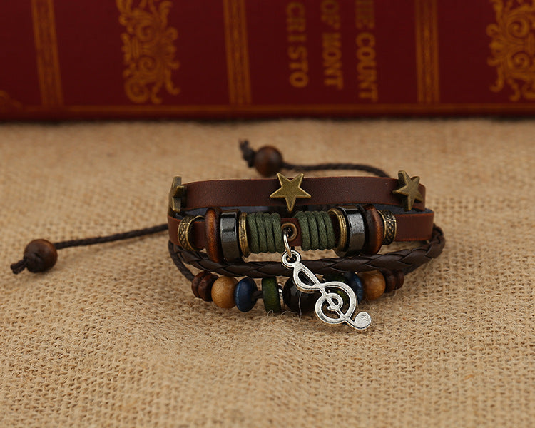 Adjustable Leather Treble Clef Bracelet - { shop_name }} - Review