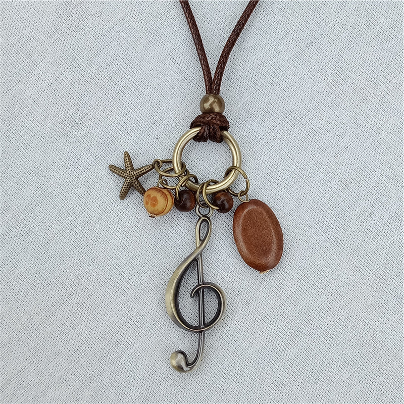 Star Music Notes Necklace