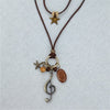 Star Music Notes Necklace