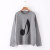 Quaver & Beam Notes Music Knitted Sweater