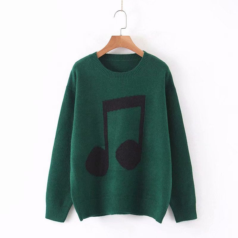 Quaver & Beam Notes Music Knitted Sweater