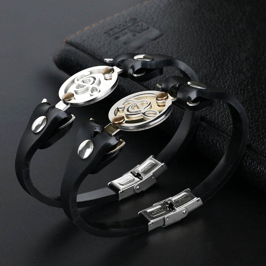 Music Symbol Leather Bracelet