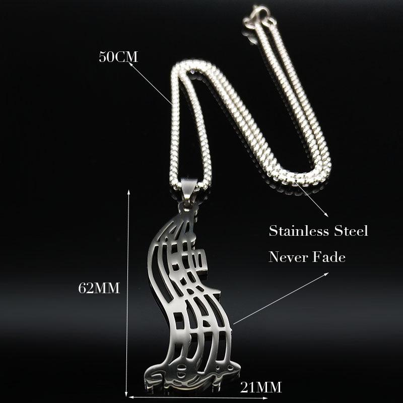 Free - Silver Music Notes Pendant Necklace