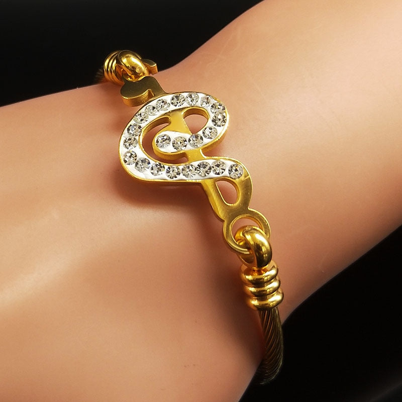 Gold Music Note Cuff Bracelet