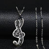 Free - Piano Keys Treble Clef Necklace