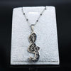 Free - Piano Keys Treble Clef Necklace