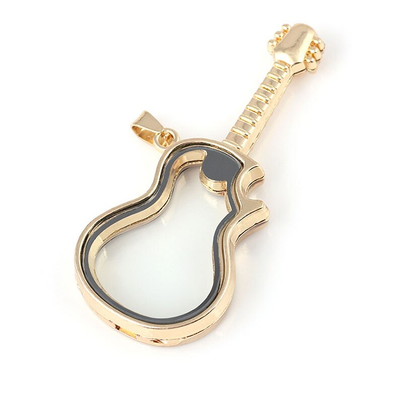 Guitar Floating Locket Necklace
