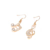 Free - Crystal Music Notes Dangle Earrings