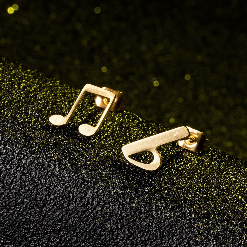 Free - Mini Music Note Stud Earrings