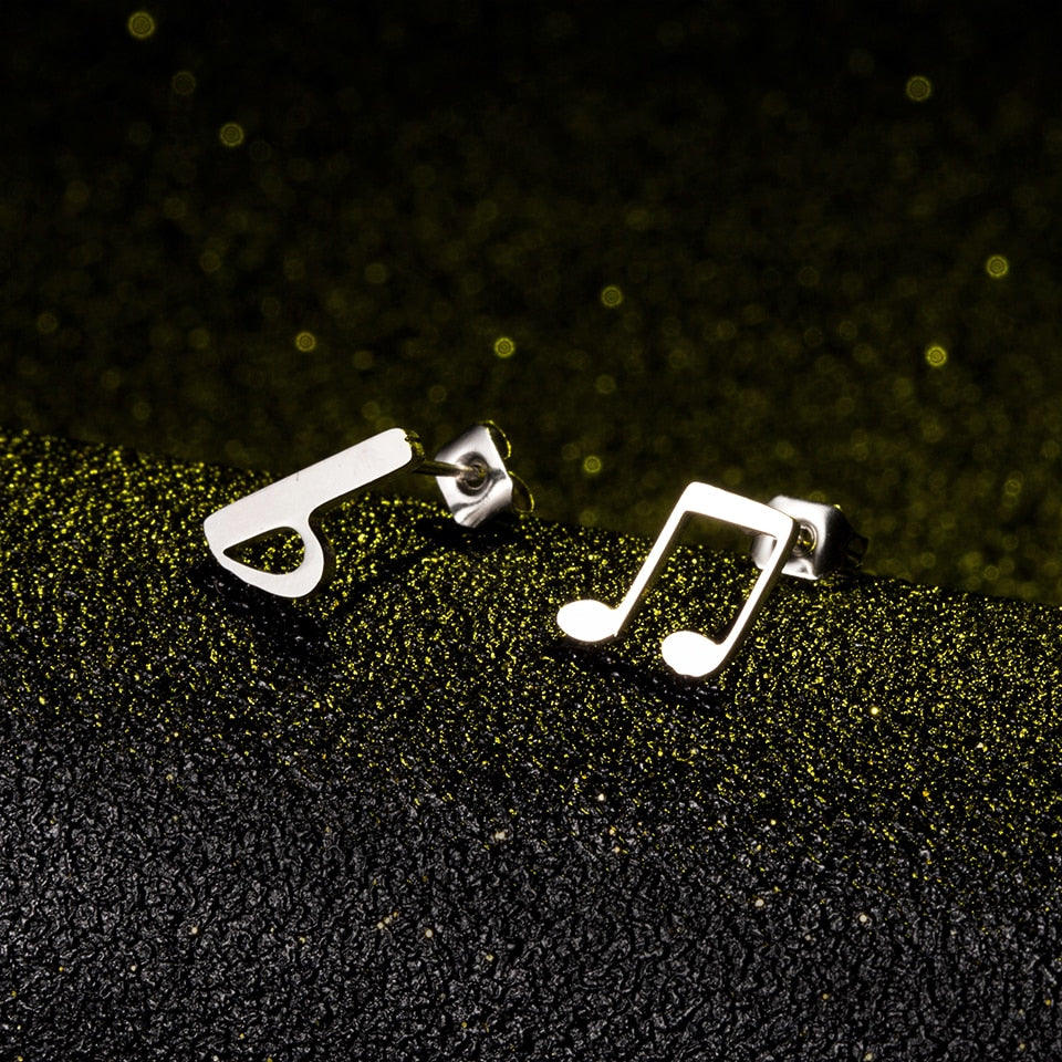 Free - Mini Music Note Stud Earrings