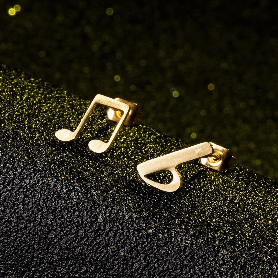 Mini Music Note Stud Earrings
