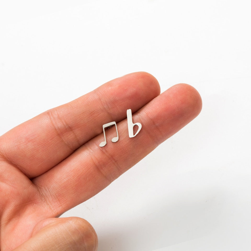 Free - Mini Music Note Stud Earrings