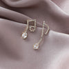 Free - Crystal Asymmetric Music Notes Earrings