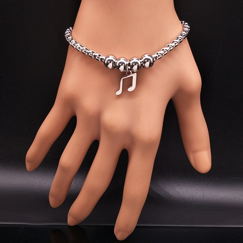Music Note Bead Bracelet