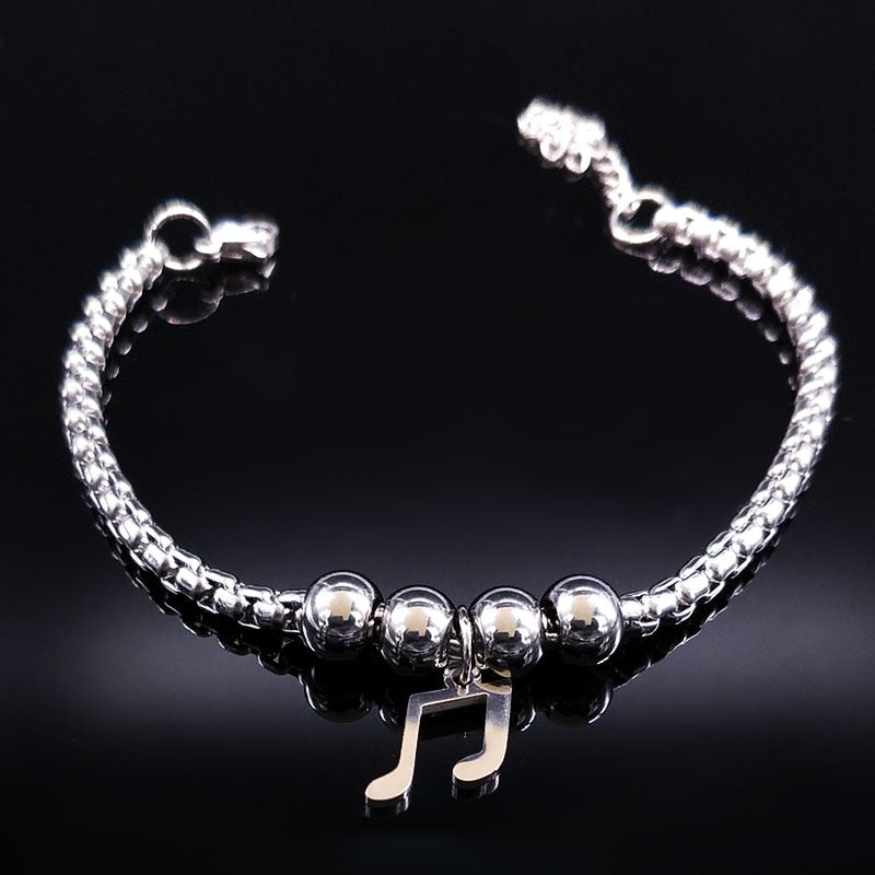 Music Note Bead Bracelet