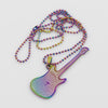 Letters on Guitar Pendant Necklace