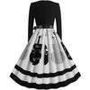 Black Musical Note Print Dress