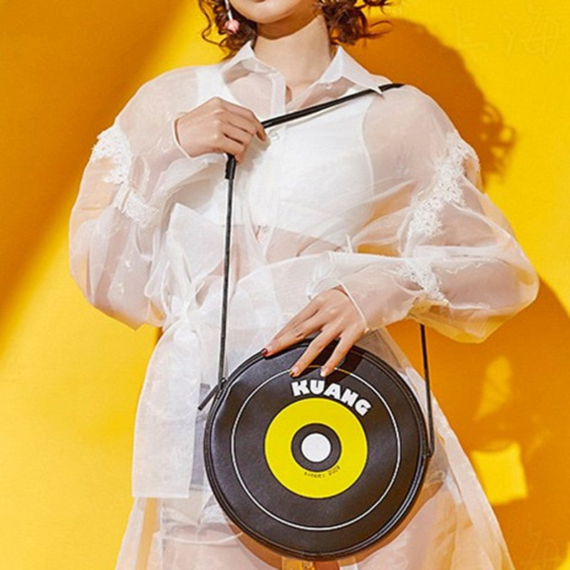Vintage Vinyl Record Shoulder Bag