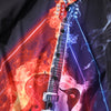 Fire Flame Guitar Print Shirt - { shop_name }} - Review