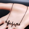 Heart Beat Music Notes Necklace