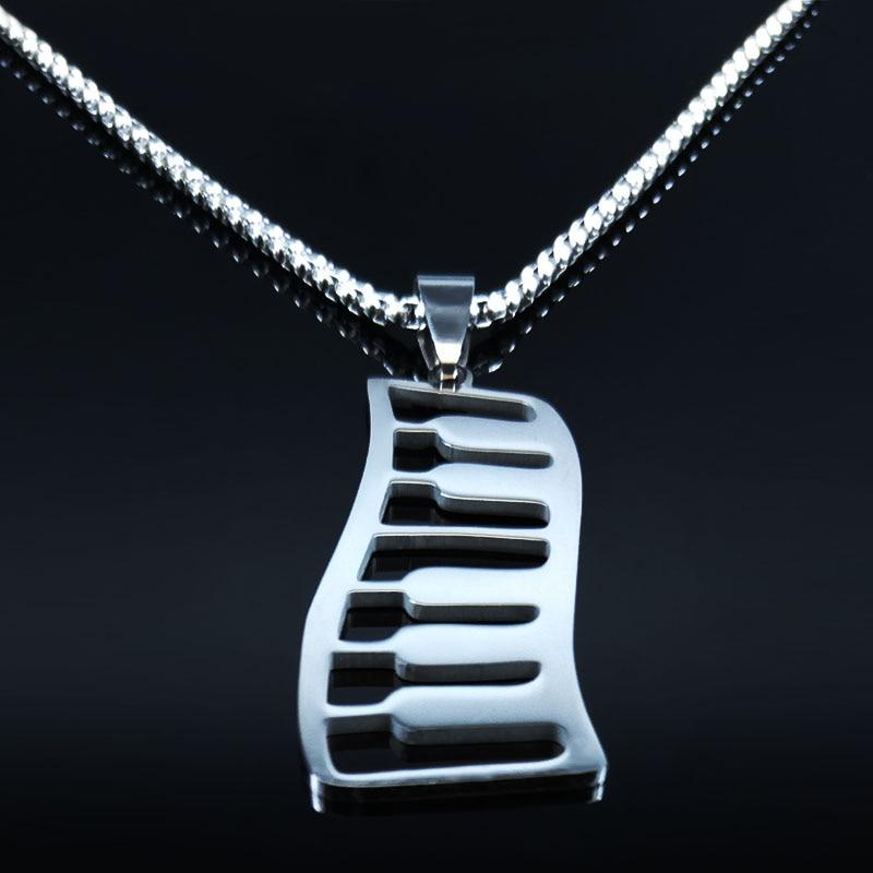 Free - Piano Keys Silver Necklace