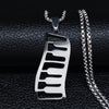 Piano Keys Silver Necklace