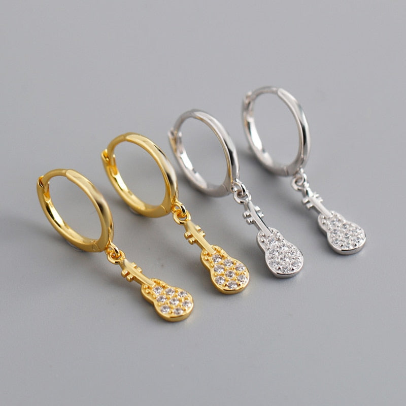 Mini Guitar Earrings