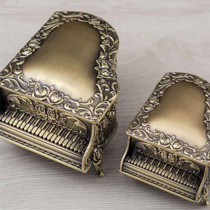 Vintage Piano Shape Jewelry Box