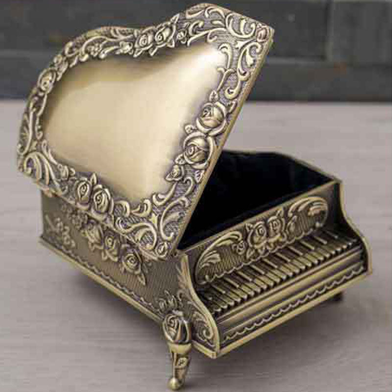 Vintage Piano Shape Jewelry Box