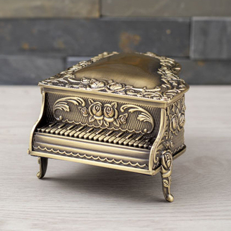 Vintage Piano Shape Jewelry Box