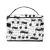 Black & Grey Music Notes Cosmetic Bag