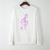 Purple Musical Notes Aesthetic Sweatshirt
