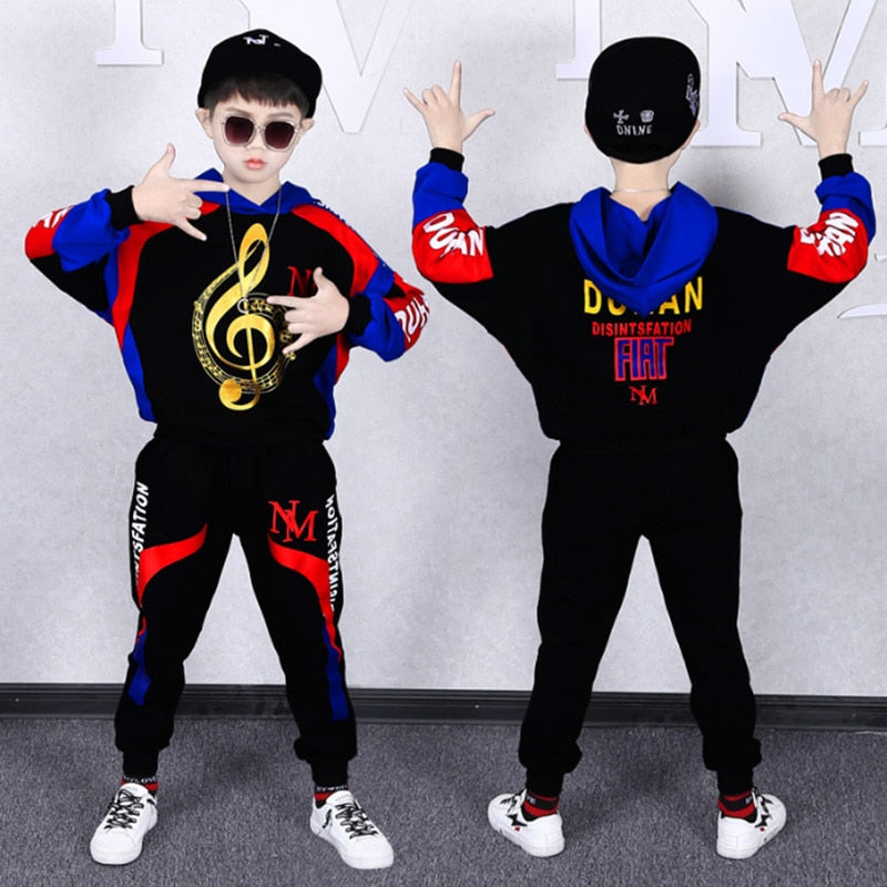 Music Notes Long Sleeves Clothing Set