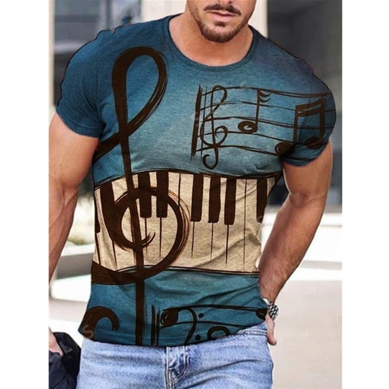 Music Print Men's T-shirt