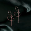 Simplistic Treble Clef Drop Earrings