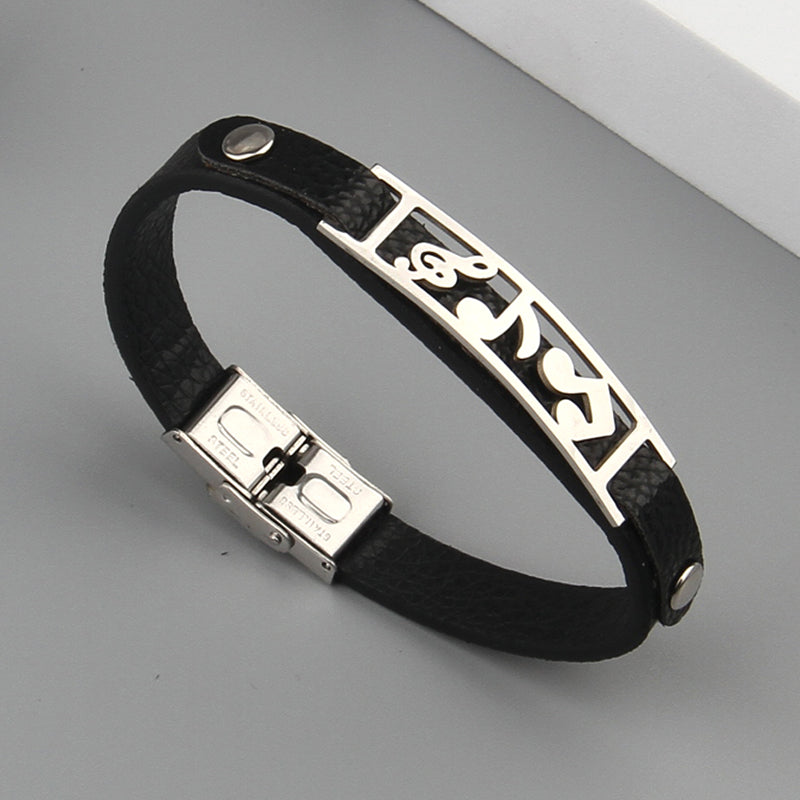Cool Music Leather Bracelet