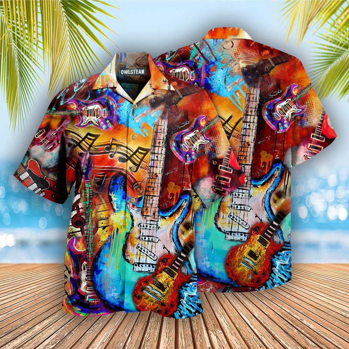 Guitar Music Note Hawaii Shirt
